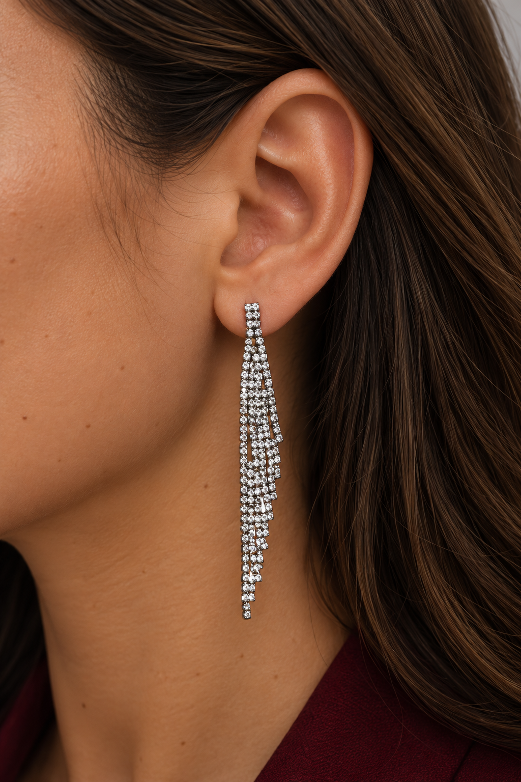 Mood Hematite and Crystal Waterfall Drop Earrings