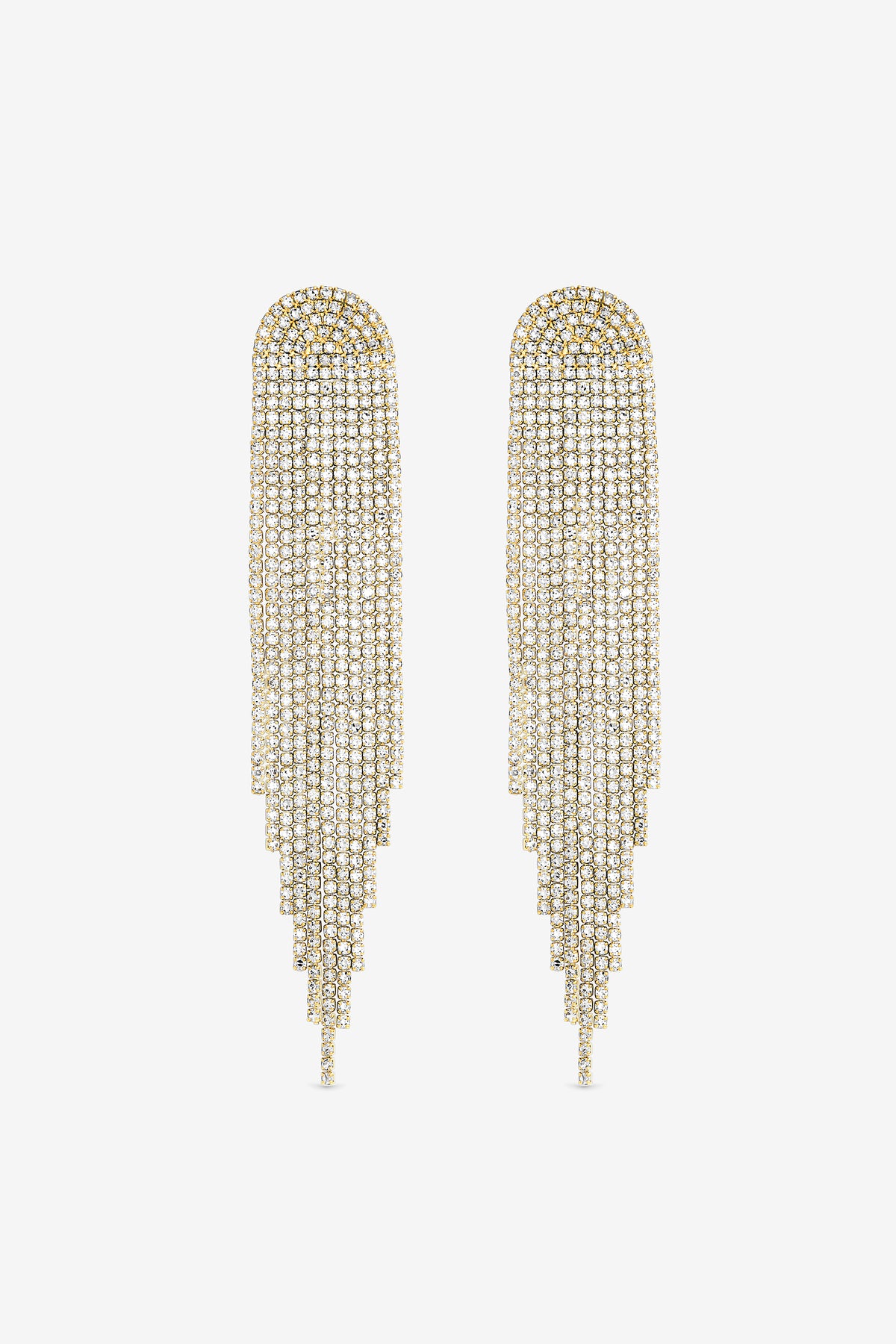 Mood Gold Plated Crystal Shower Drop Earrings