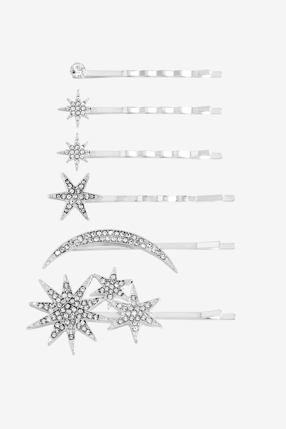 Mood Silver Plate and Crystal Celestial Hair Pack