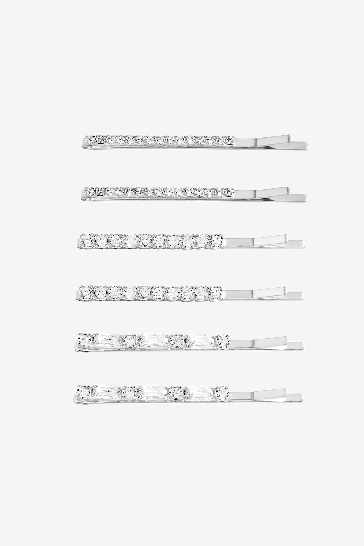Mood Silver and Crystal Hair Pin Pack