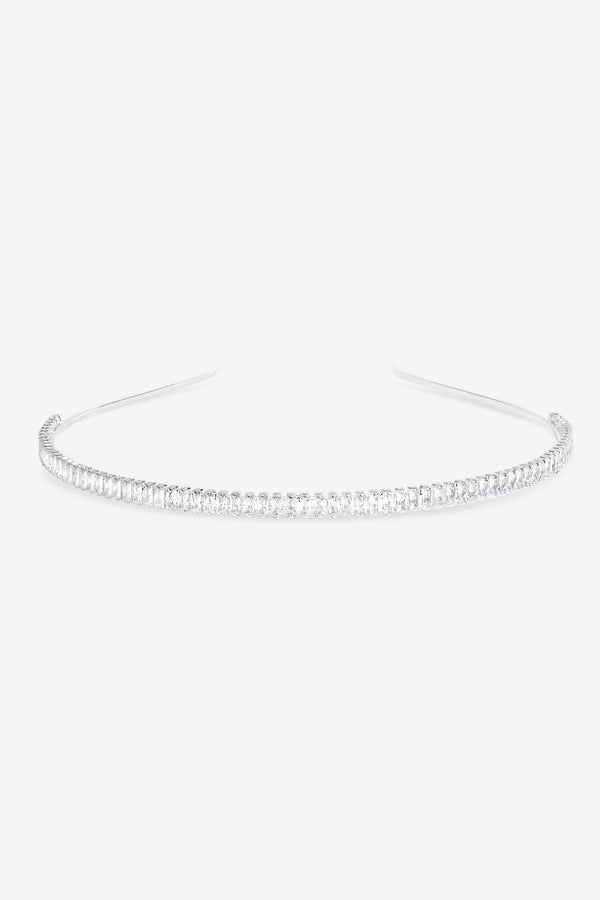 Mood Silver Plated and Crystal Single Row Headband