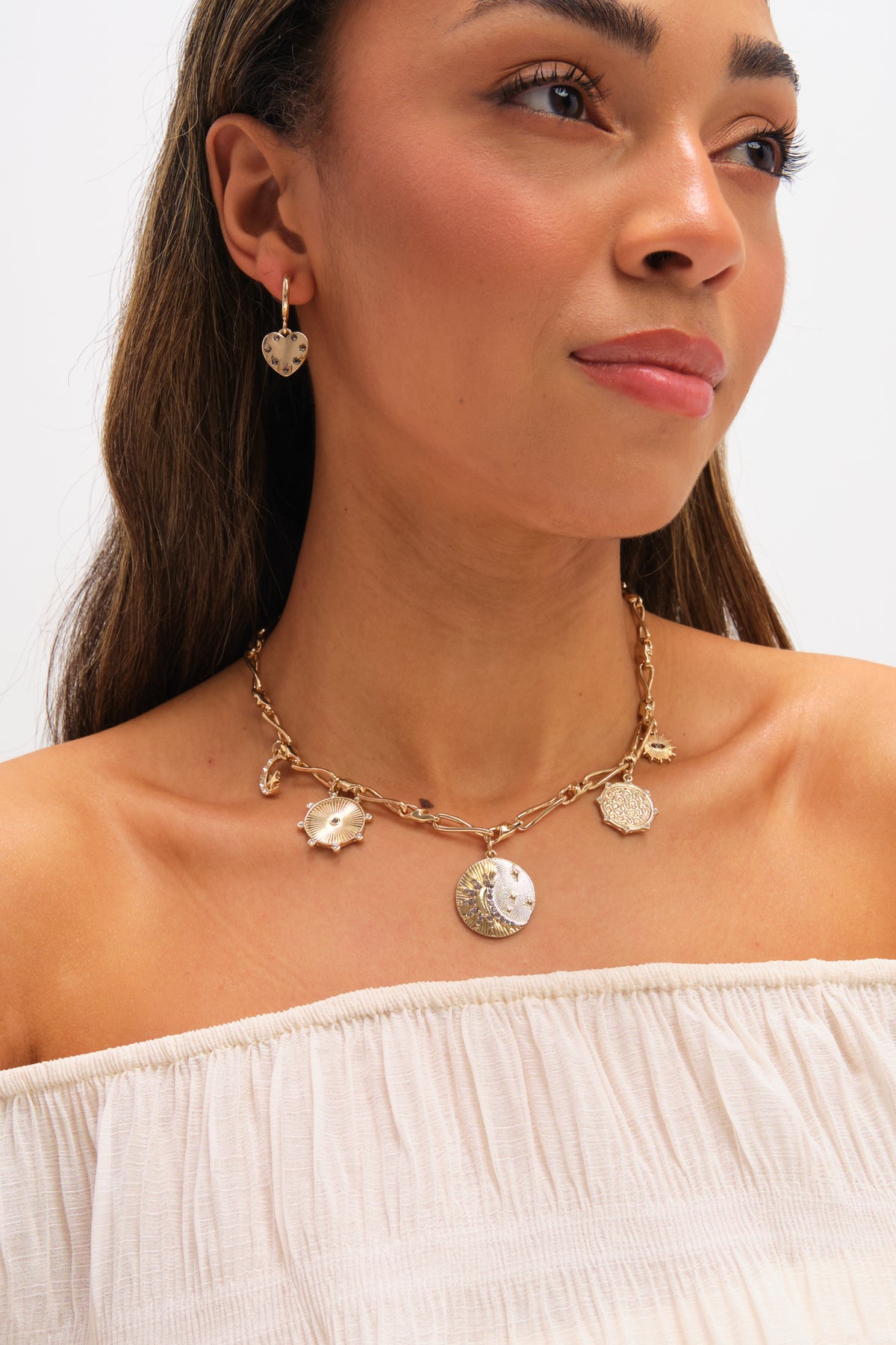 Mood Two Tone Celestial Charm Necklace