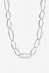 Mood Silver Plated Large Link Chain Necklace