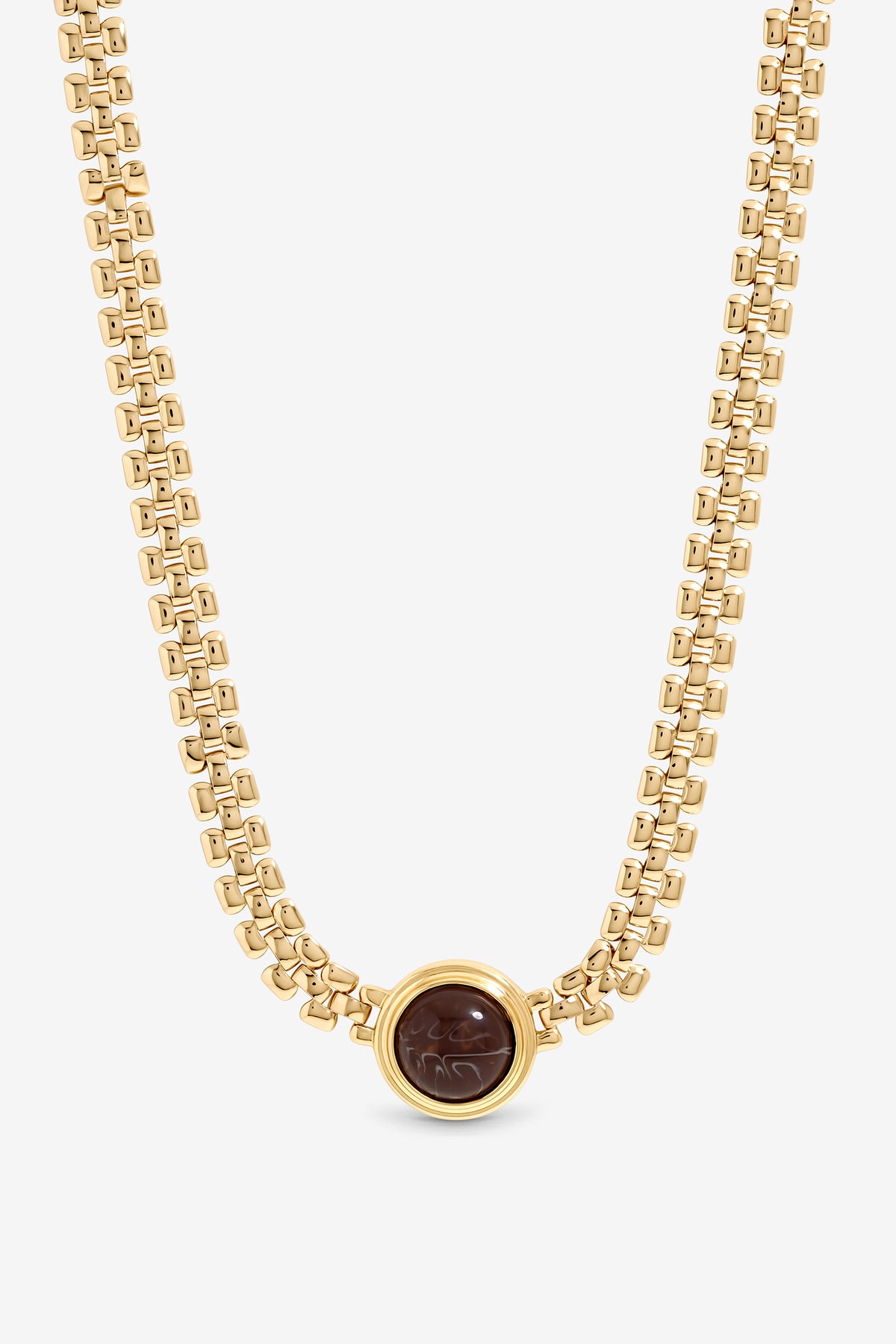 MOOD GOLD PLATE RESIN AND CHAIN NECKLACE