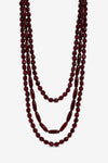 MOOD RED BEADED MULTIROW NECKLACE