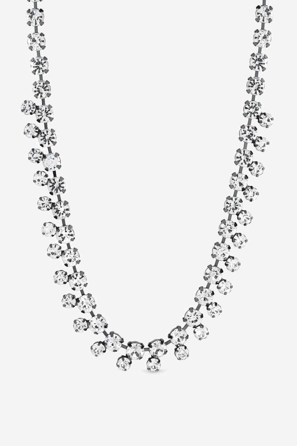 Mood Hematite and Crystal Statement Allway Necklace