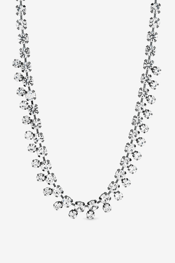 Mood Hematite and Crystal Statement Allway Necklace