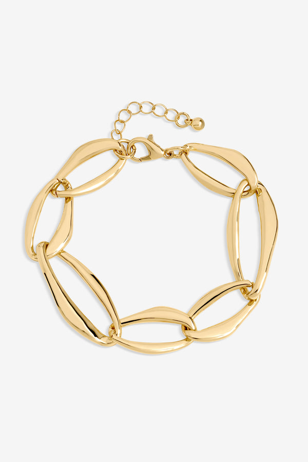 Mood Gold Plated Large Link Chain Bracelet