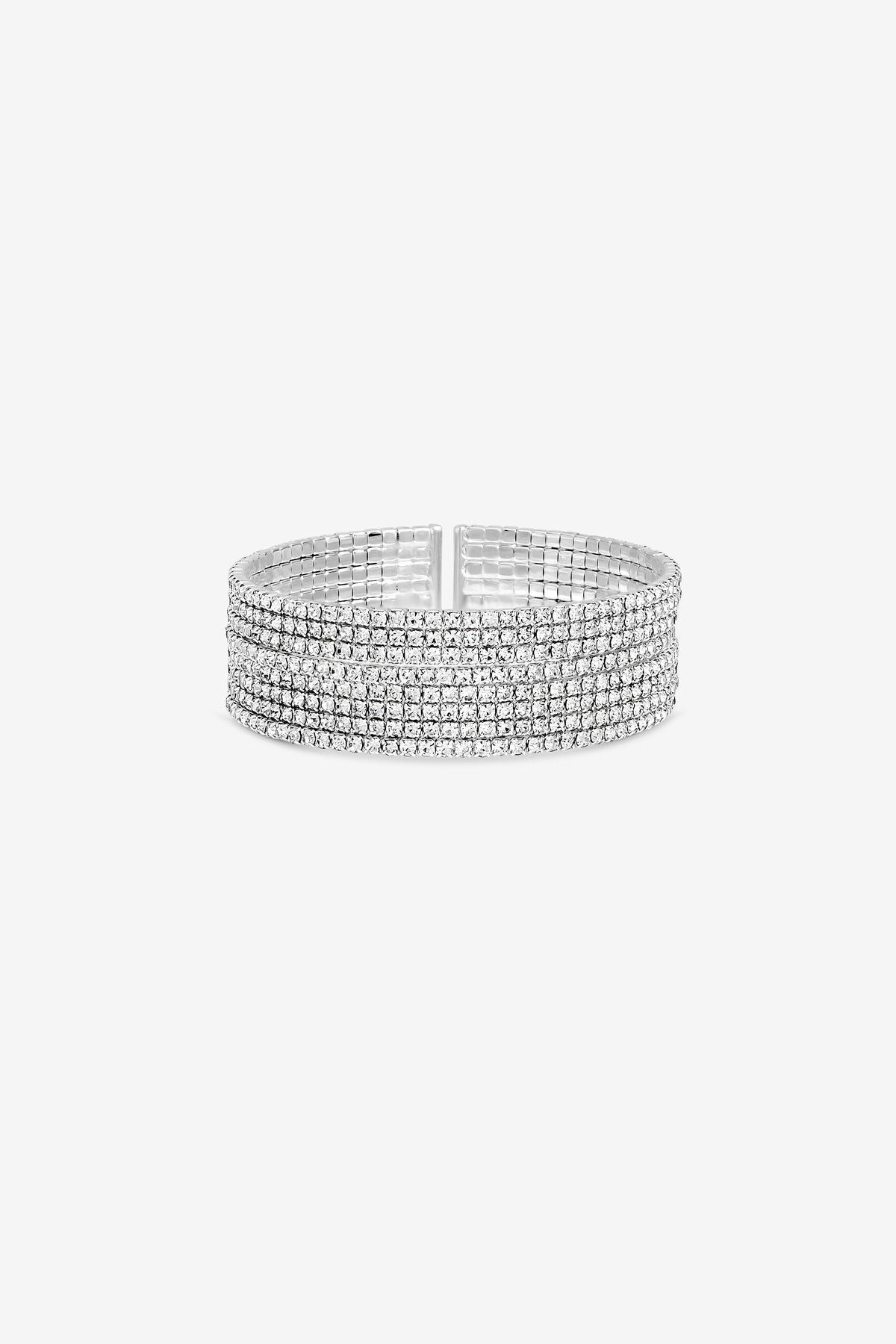 MOOD SILVER CRYSTAL CUFF BRACELET