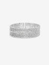 Mood Silver Crystal Cuff Bracelet
