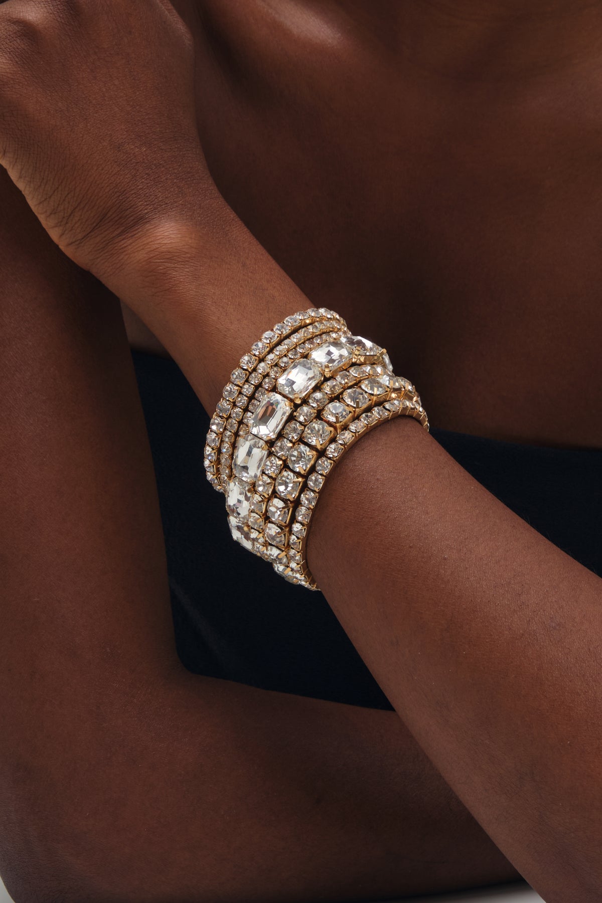 MOOD SILVER CRYSTAL  STATEMENT MULTI PACK BRACELET