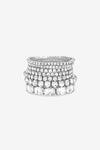 MOOD SILVER CRYSTAL  STATEMENT MULTI PACK BRACELET