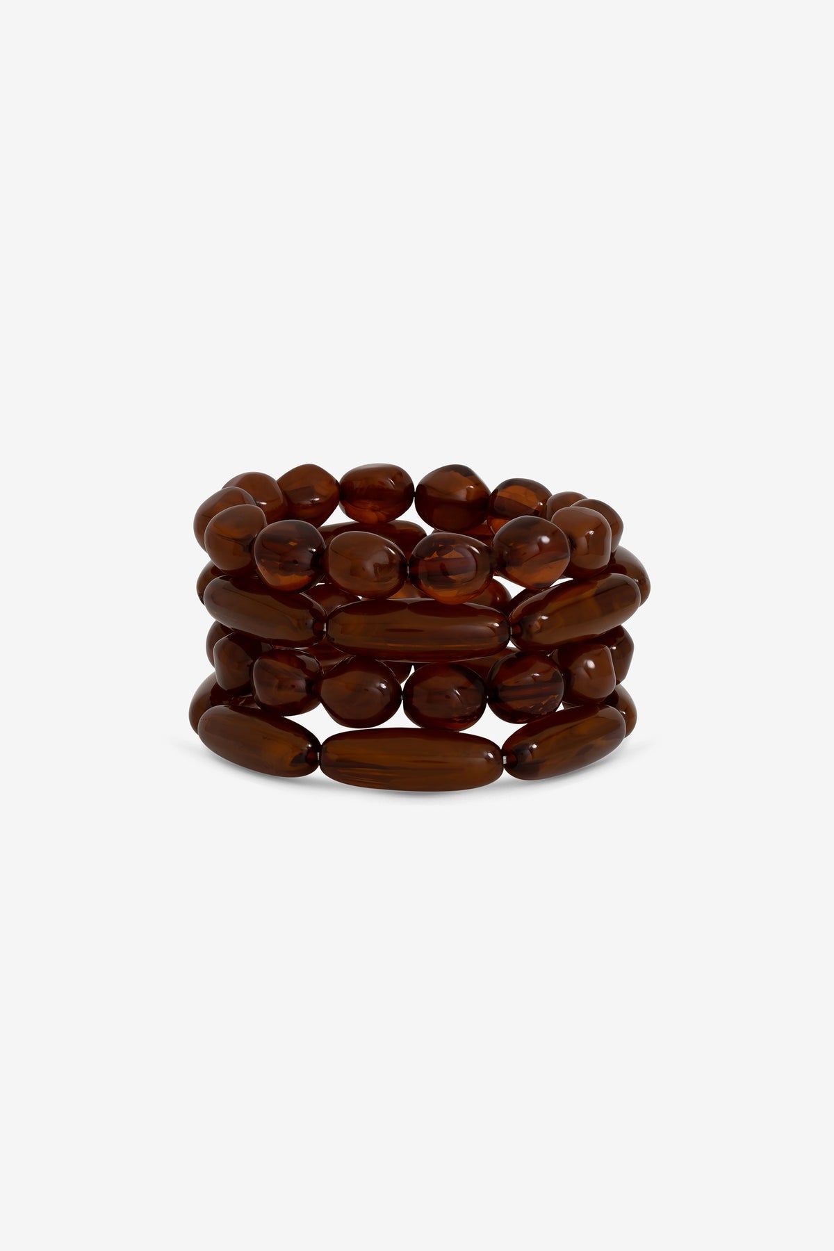 MOOD BROWN BEADED MULTIROW STRETCH BRACELET PACK