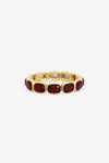 MOOD GOLD PLATE AND RED STRETCH BRACELET