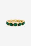 MOOD GOLD PLATE AND EMERALD STRETCH BRACELET