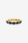 MOOD GOLD PLATE AND BLUE STRETCH BARCELET