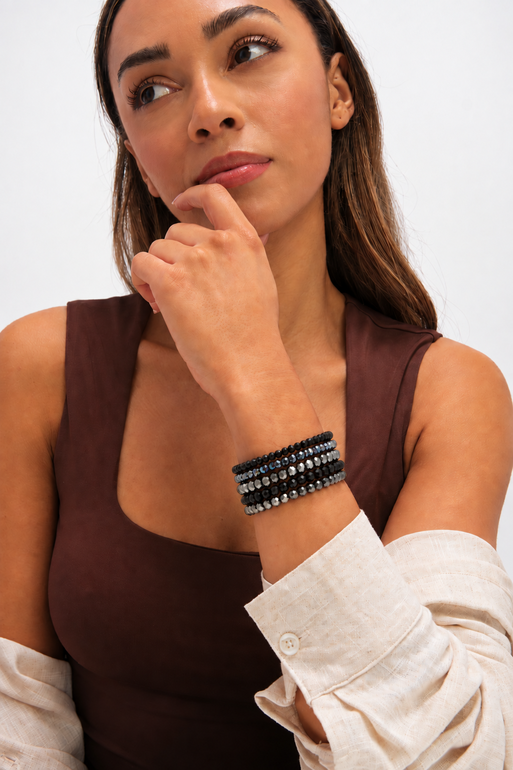 Mood Jet Beaded Multi Pack Bracelets