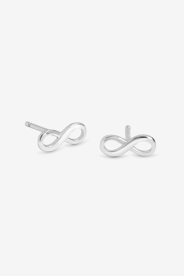 Simply Silver 925 Sterling Silver Mini Infinity Stud Earrings
