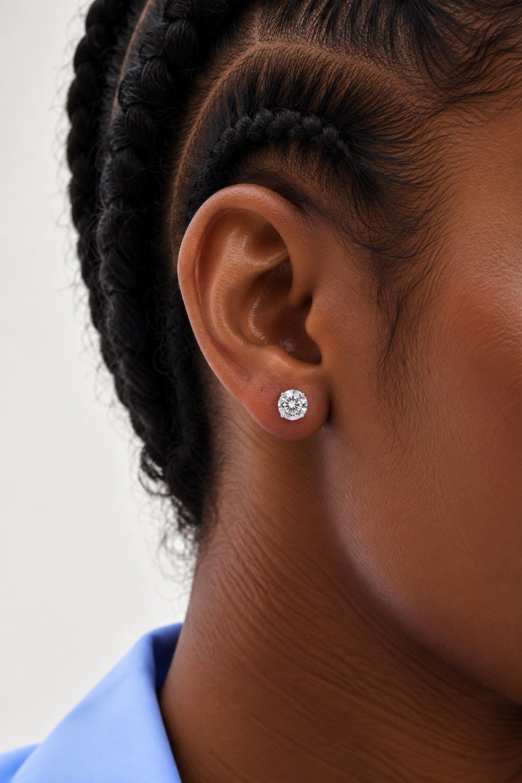 Simply Silver 925 Sterling Silver 6mm Brilliant Round Stud Earrings