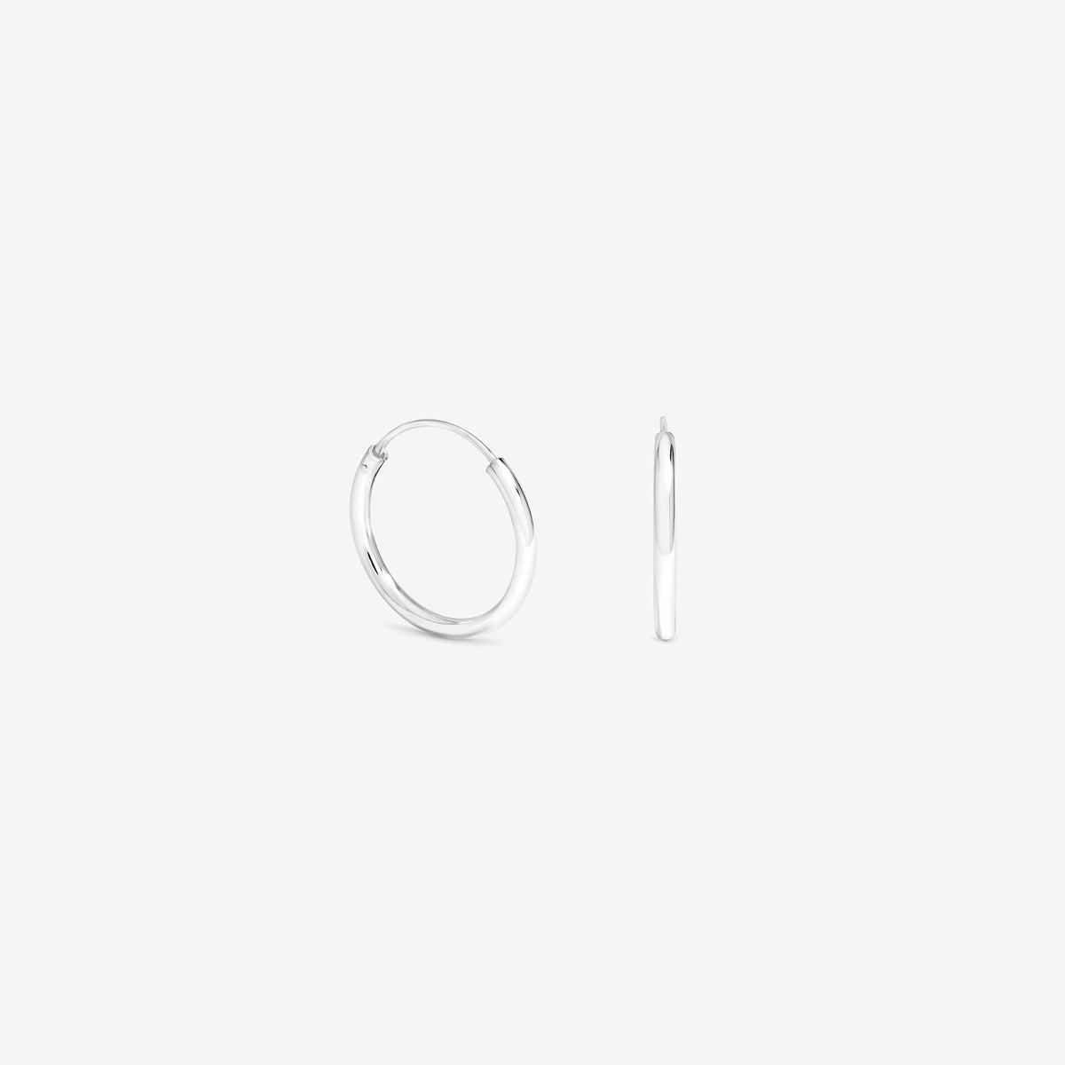 Simply Silver 925 Sterling Silver 20mm Sleeper Hoop Earrings