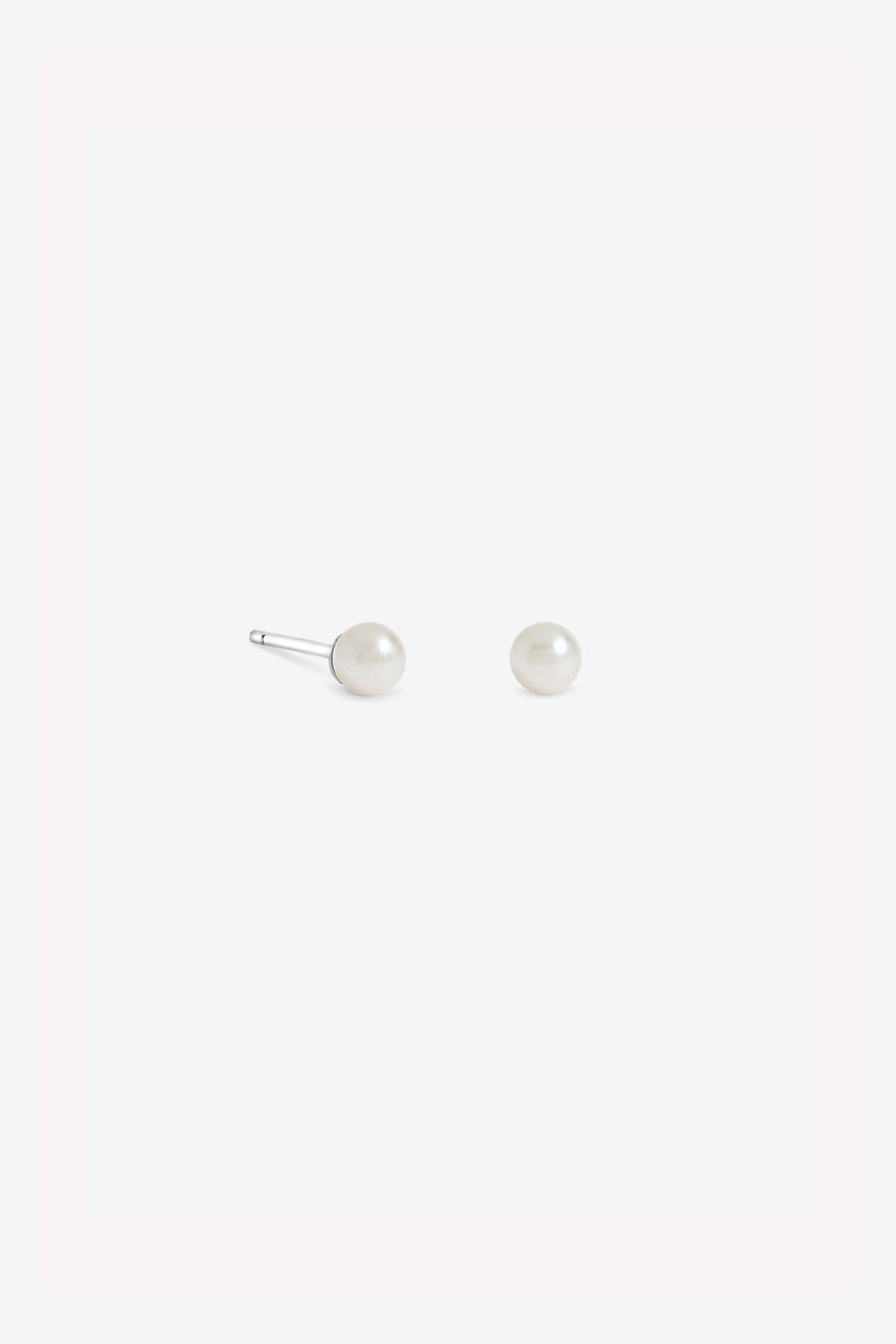 Simply Silver 925 Sterling Silver Pearl Stud Earrings