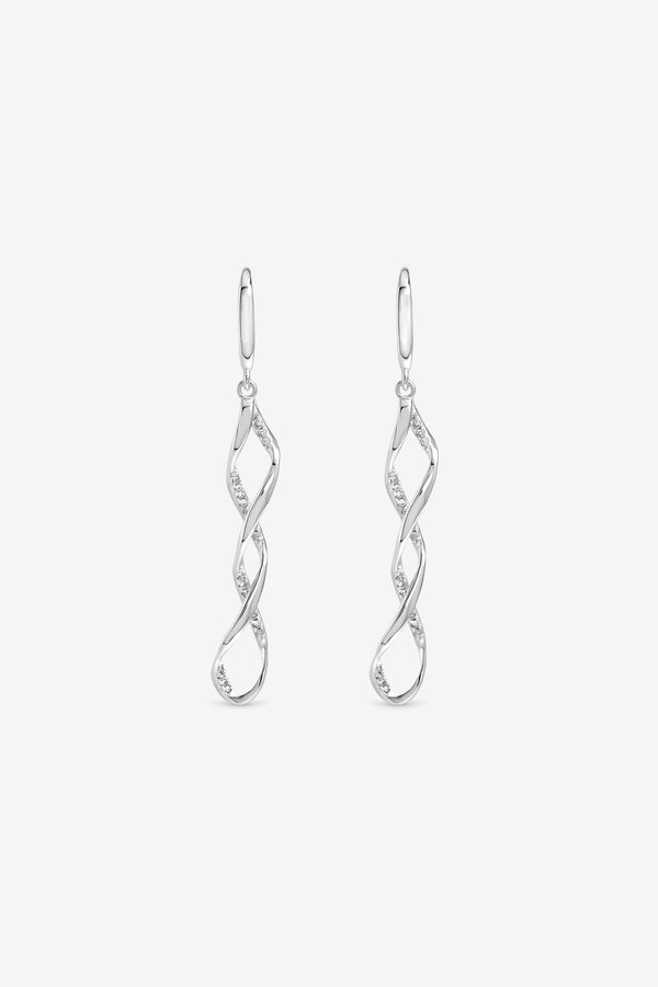 Cubic Zirconia Wrapped in Love Earrings