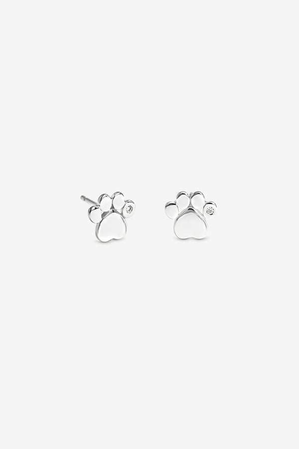 Paw Print Stud Earring