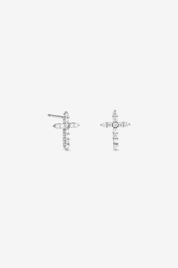 New Cross Stud Earrings