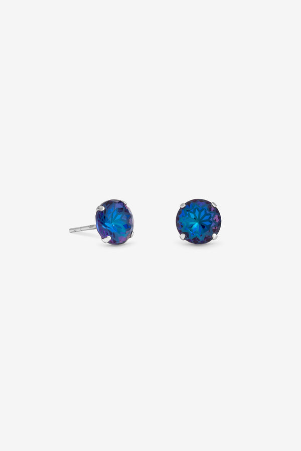 Simply Silver 925 Sterling Silver Sapphire Stud Earrings