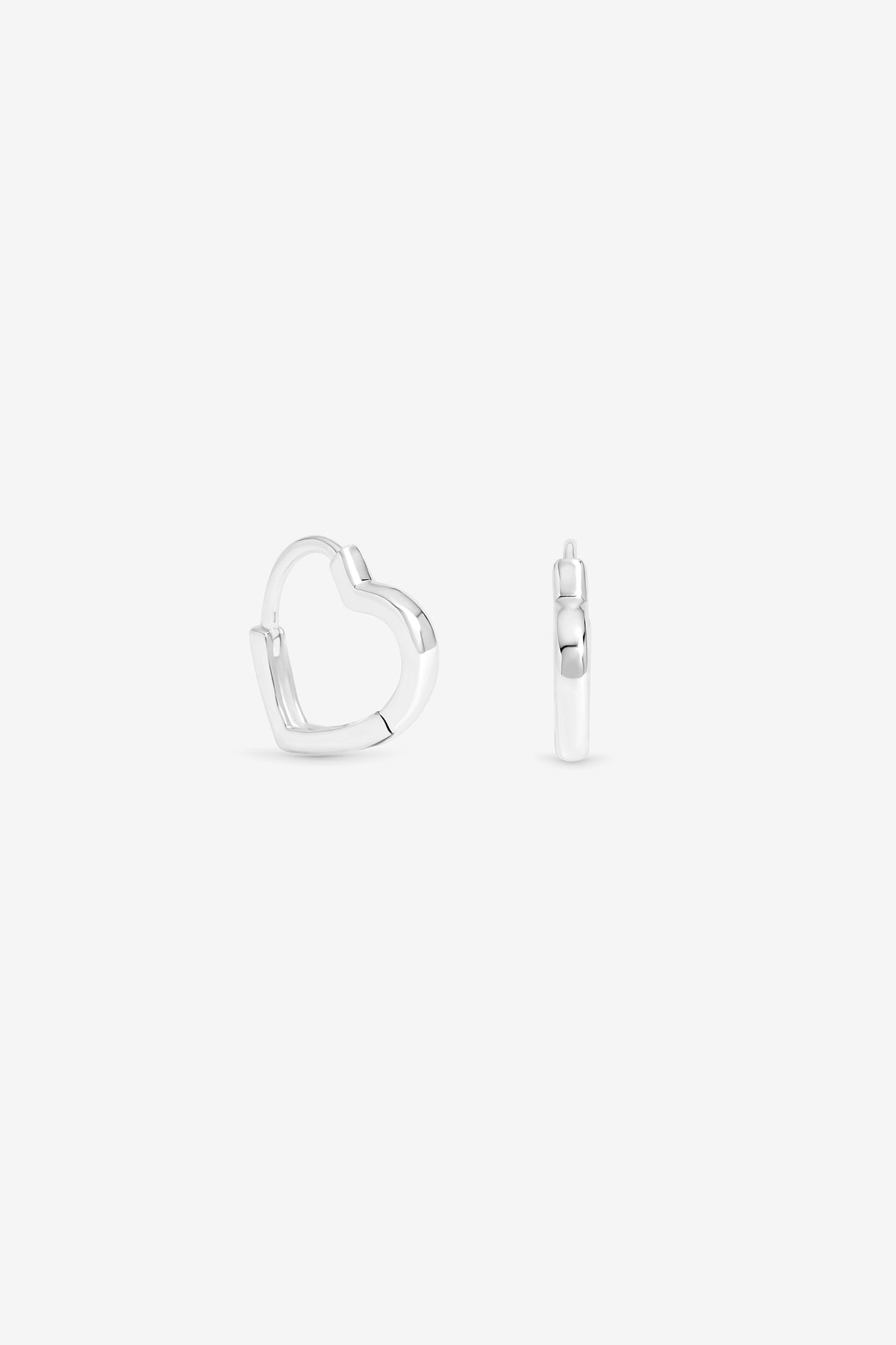 Simply Silver 925 Sterling Silver Heart Hoop Earrings