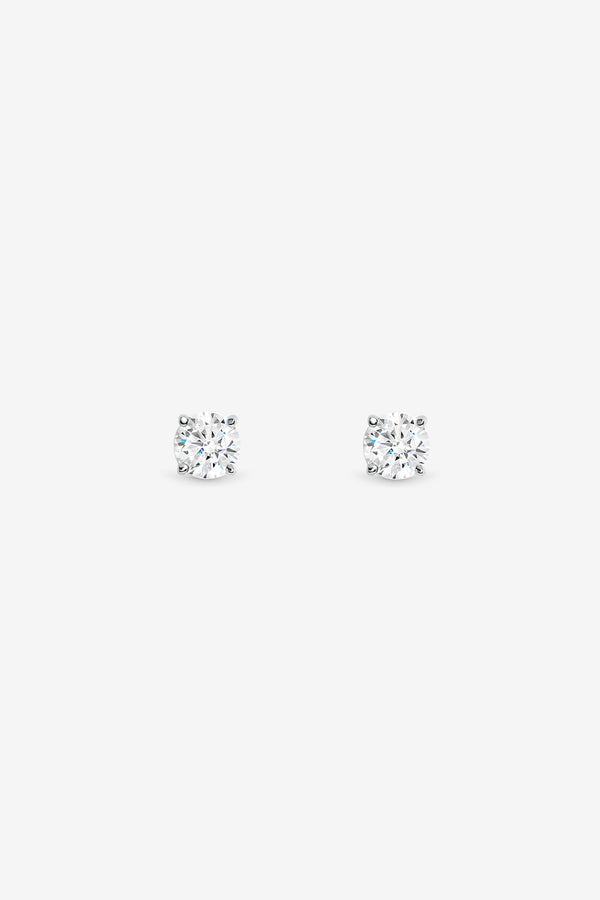 Simply Silver 925 Sterling Silver Solitaire Earings -Gift Boxed