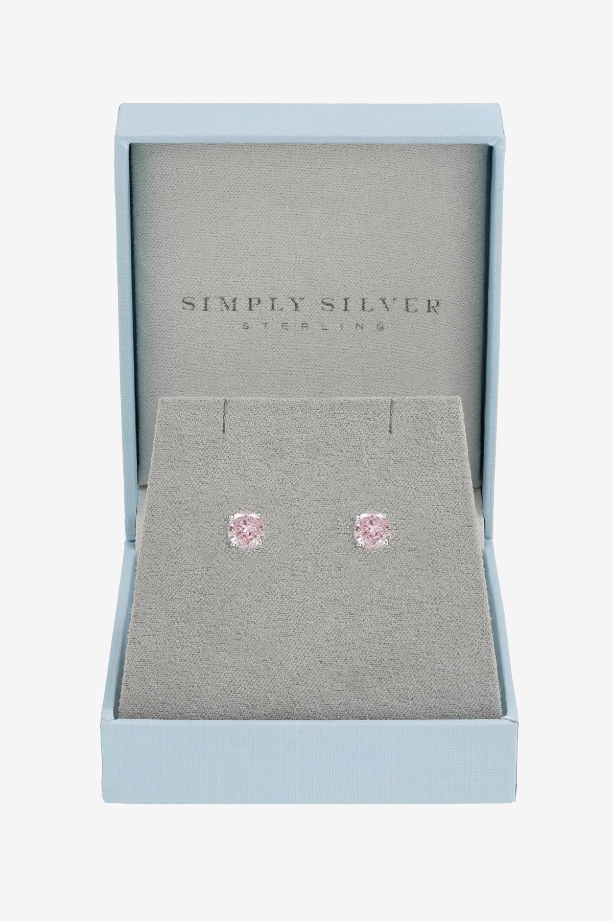 Simply Silver 925 Sterling Silver Vintage Rose Solitaire Earrings - Gift Boxed