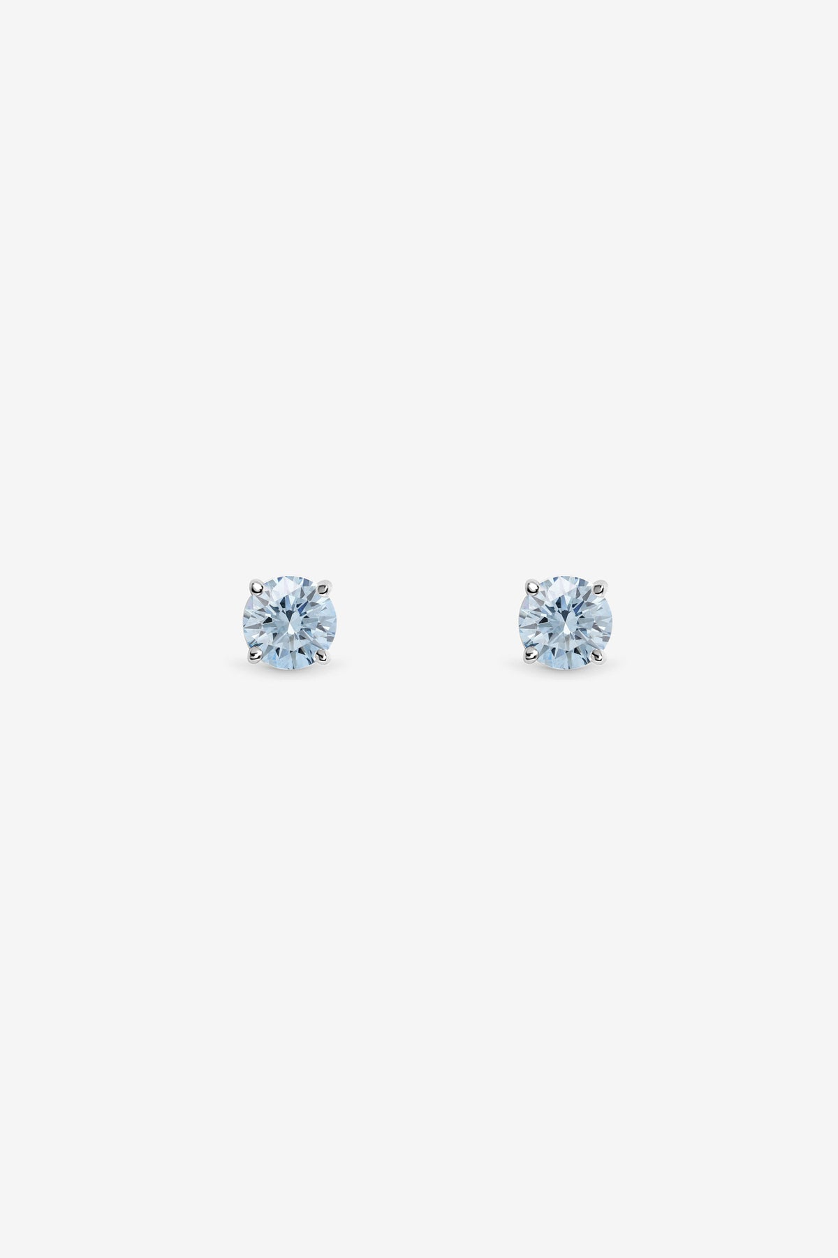 Simply Silver 925 Sterling Silver Light Sapphire Solitaire Earrings - Gift Boxed