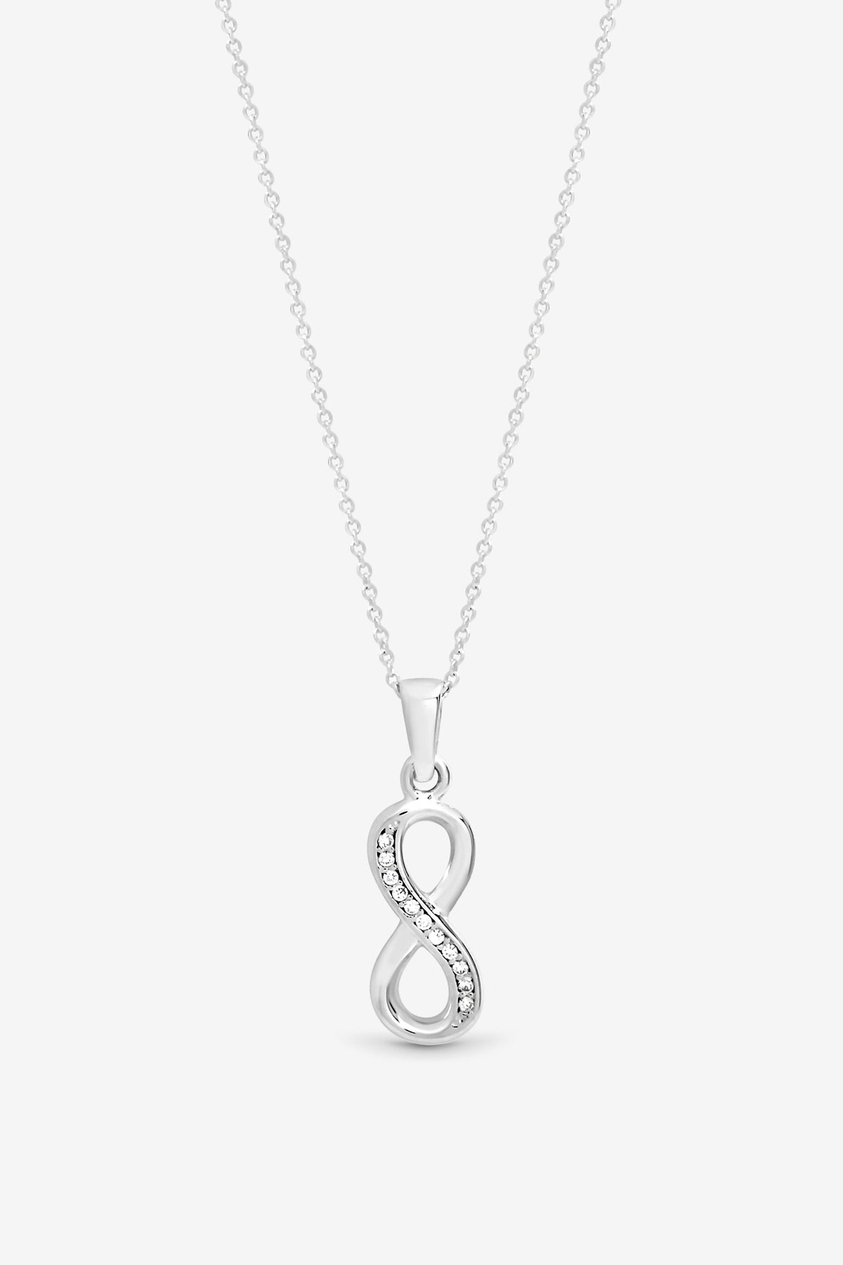 Simply Silver Sterling Silver 925 Cubic Zirconia Infinity Pendant