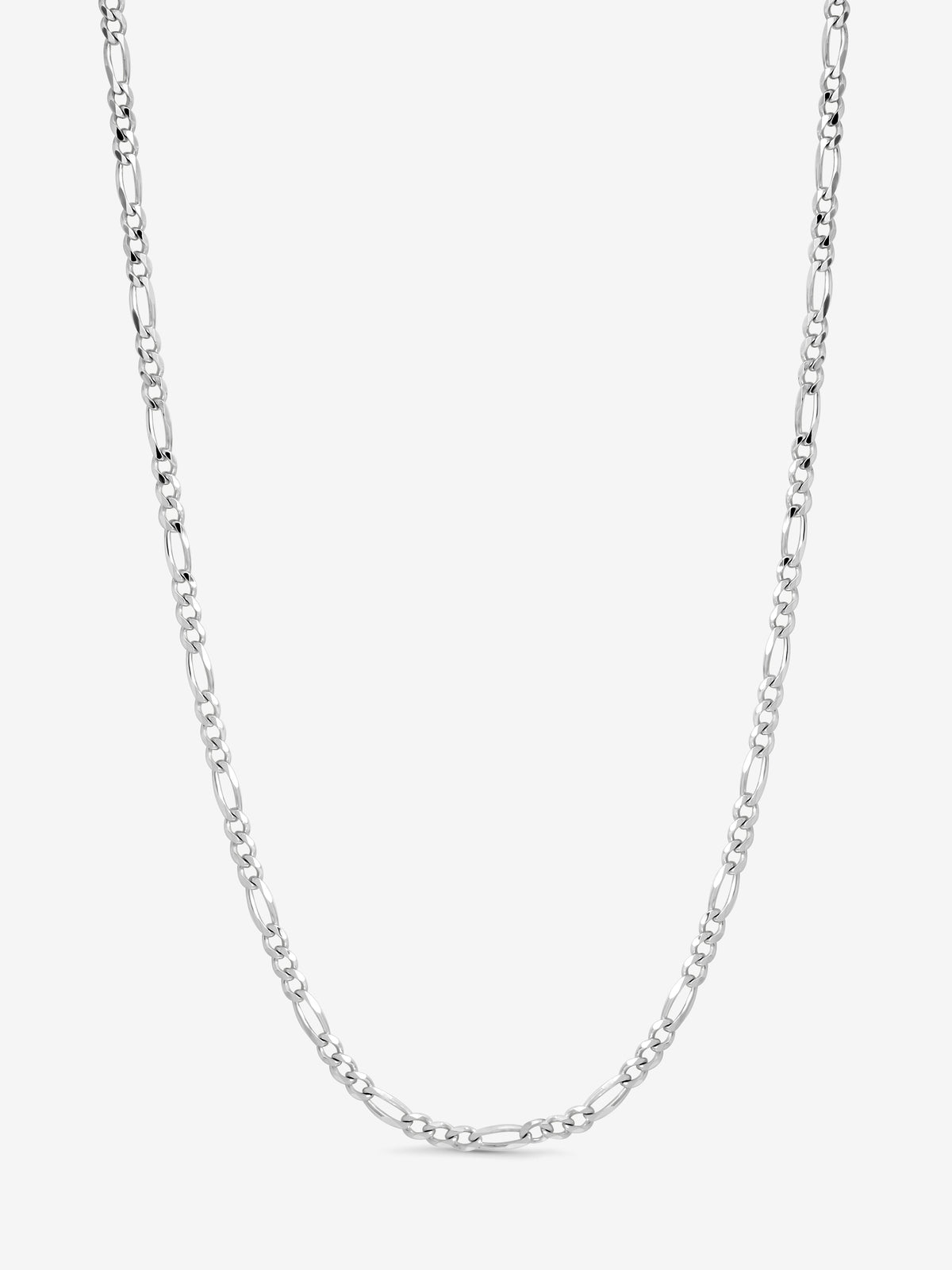 Simply Silver Sterling Silver 925 Figaro Chain Necklace - Gift Pouch