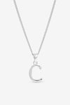 Simply Silver Sterling Silver 925 Initial Pendant - C