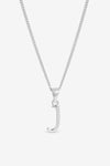 Simply Silver Sterling Silver 925 Initial Pendant - J