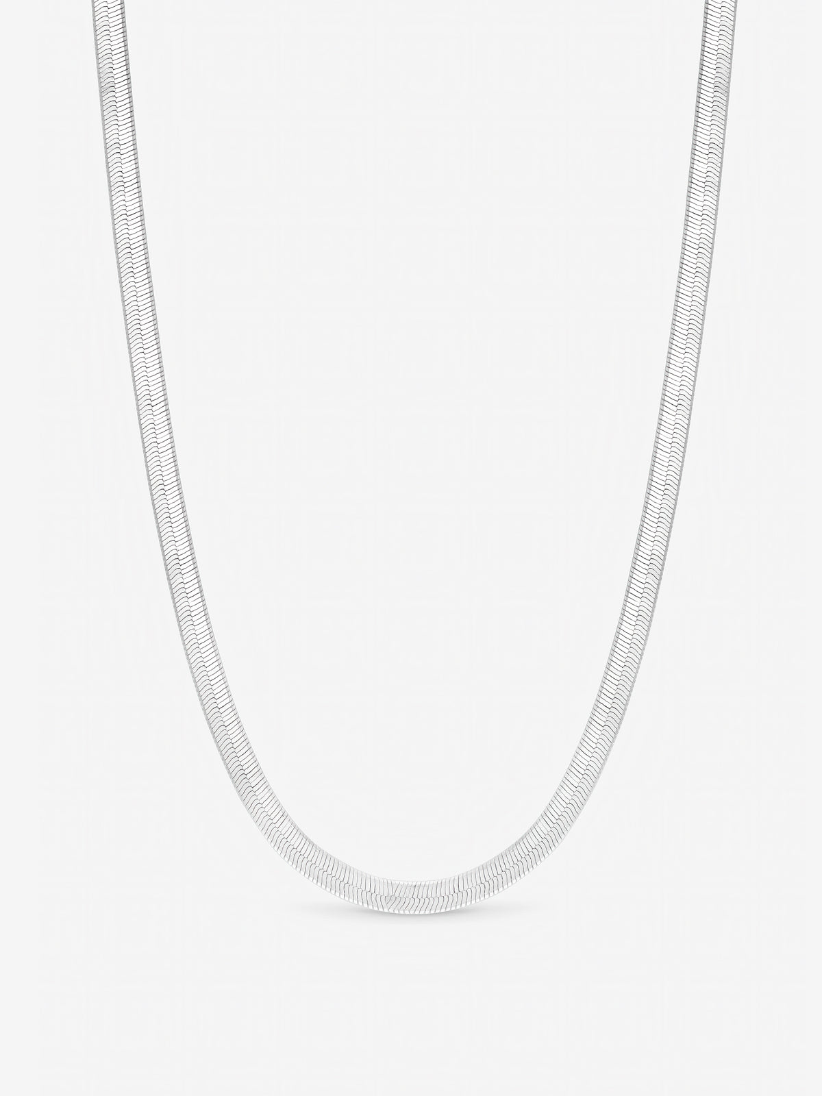Inicio Sterling Silver Plated Snake Chain Necklace - Gift Pouch