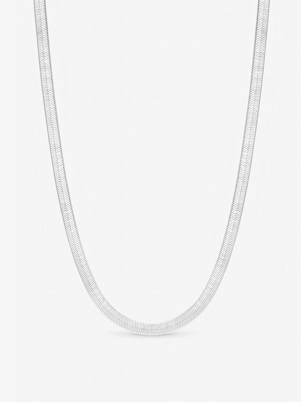 Inicio Sterling Silver Plated Snake Chain Necklace - Gift Pouch
