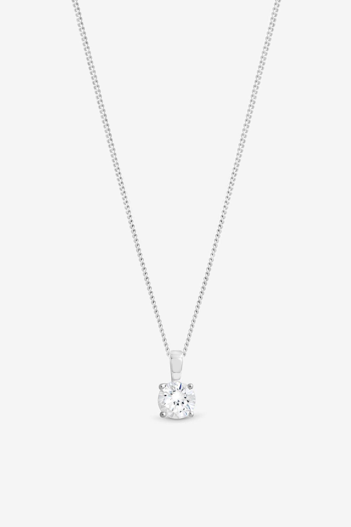 Cubic Zirconia Solitaire Pendant