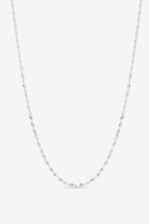 Simply Silver 925 Sterling Silver Twist Chain Necklace