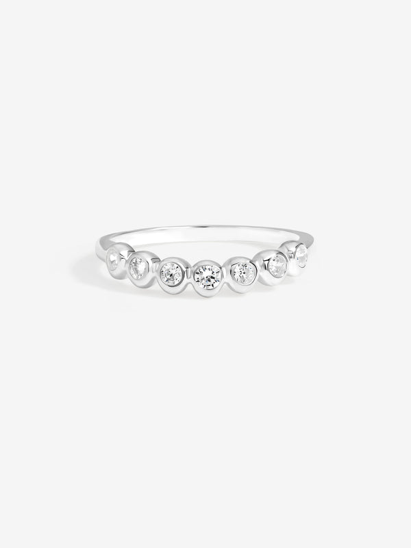 Simply Silver Sterling Silver 925 Cubic Zirconia Bezel Ring