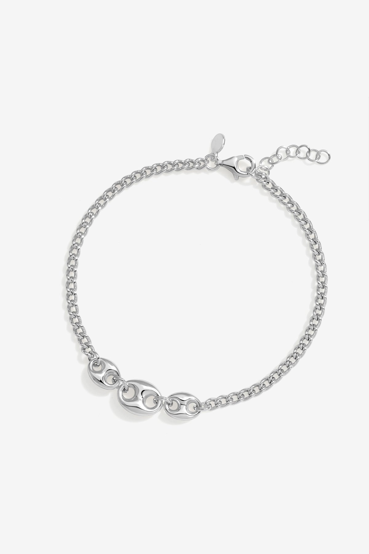 Simply Silver Sterling Silver 925 Polished Link Bracelet