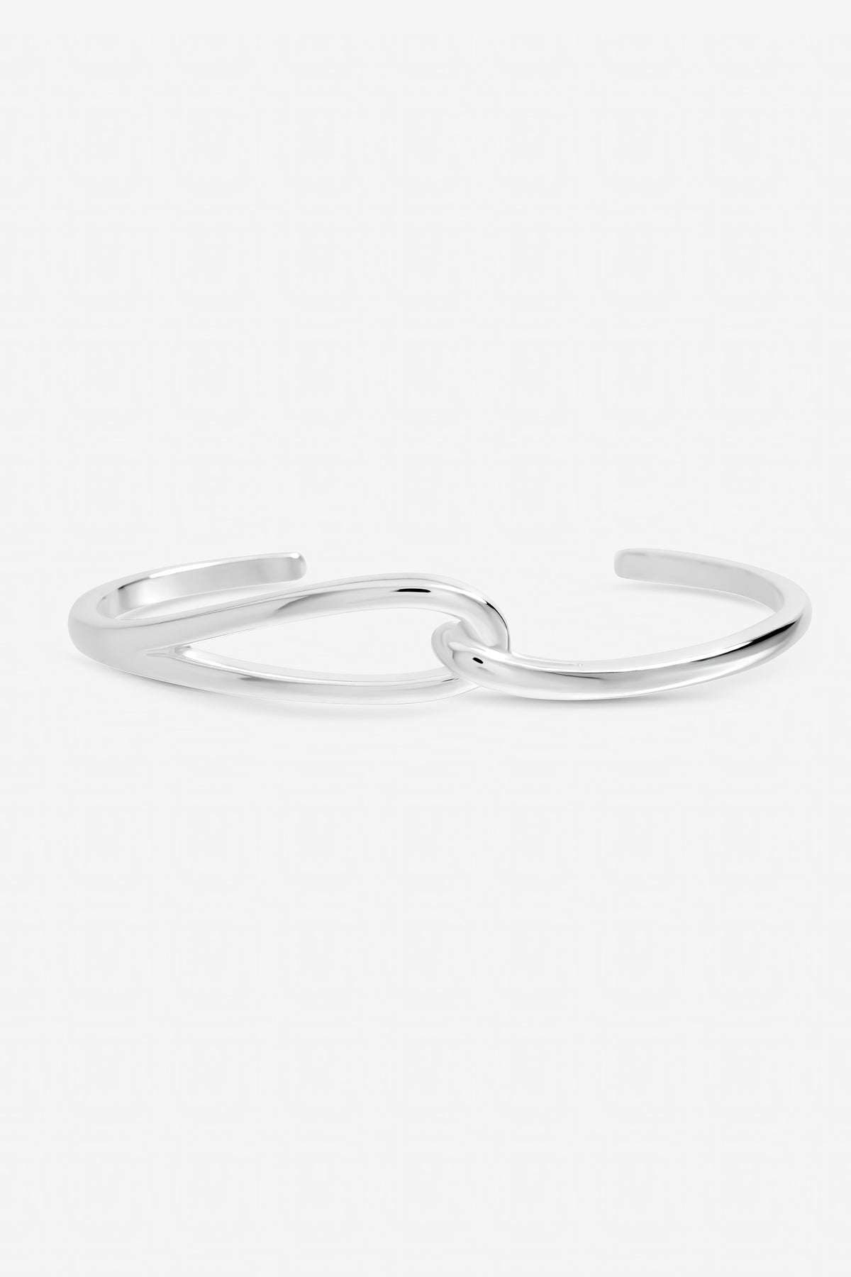 Inicio Sterling Silver Plated Polished Open Link Cuff - Gift Pouch