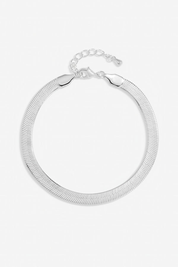 Inicio Sterling Silver Plated Snake Chain Bracelet - Gift Pouch
