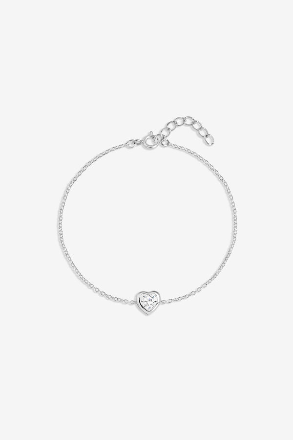 Bezel Heart Bracelet