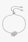 Silver Plated Clear Interlink Heart Bracelet
